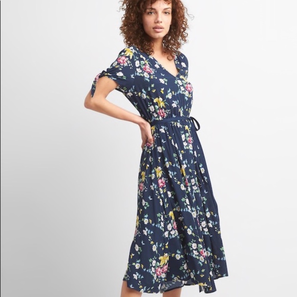 NWT Gap Floral Sarah Jessica Parker Short Sleeve Dress XS